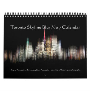 Toronto Skyline Blur No 7 Calendar