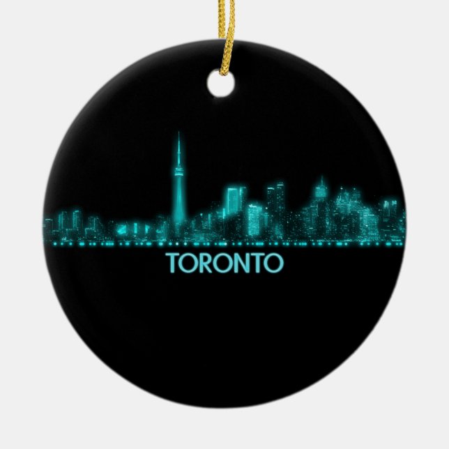 Toronto Skyline Ceramic Ornament (Front)