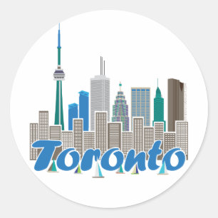 Toronto Skyline Classic Round Sticker