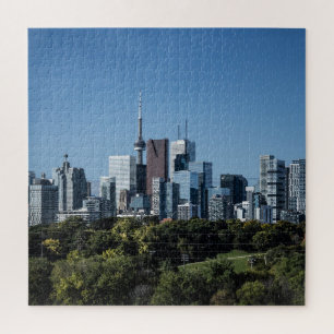 Toronto Skyline From Riverdale Park No 8 Colour Jigsaw Puzzle