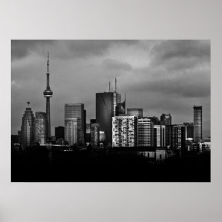 Toronto Skyline From The Pape Ave Bridge No 3 Poster