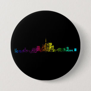 Toronto Skyline Gradient 7.5 Cm Round Badge