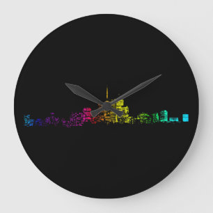 Toronto Skyline Gradient Large Clock