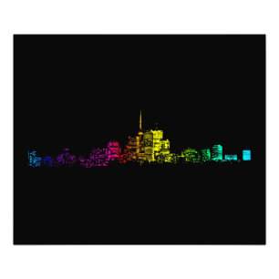 Toronto Skyline Gradient Photo Print