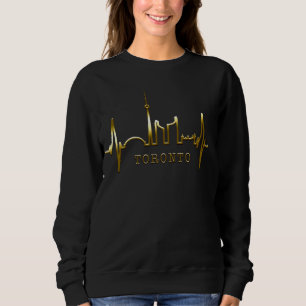 Toronto Skyline Heartbeat Canadian Lover I Love Ca Sweatshirt