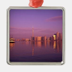 Toronto Skyline, Ontario, Canada Metal Tree Decoration