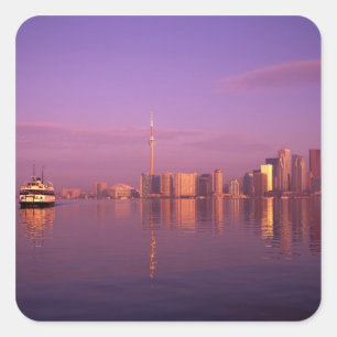 Toronto Skyline, Ontario, Canada Square Sticker