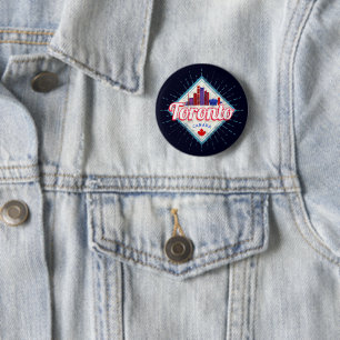 Toronto Skyline Ontario Retro Canada Vintage 6 Cm Round Badge