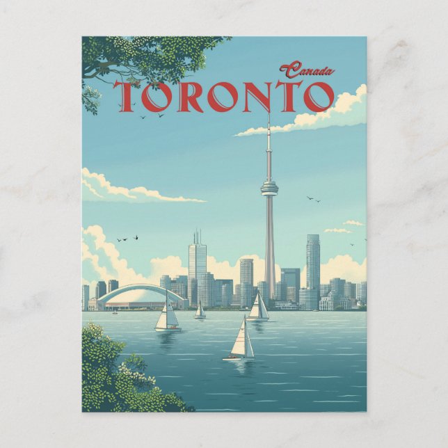Toronto Skyline Sails Away Postcard (Front)