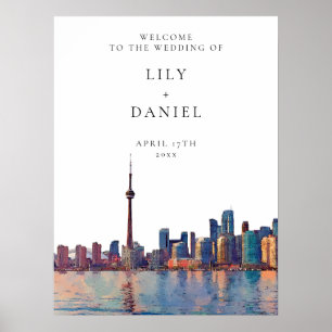 Toronto Skyline Wedding Welcome Sign