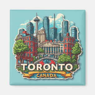 🍁 Toronto Travel Souvenir Keepsake Magnet