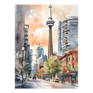 Toronto watercolor art photo print