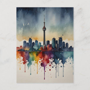 Toronto watercolor art postcard