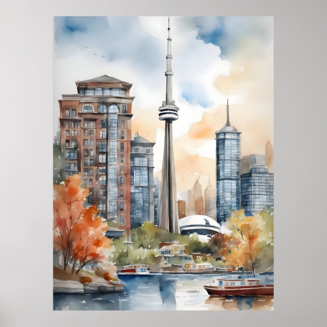 Toronto watercolor art poster (Front)