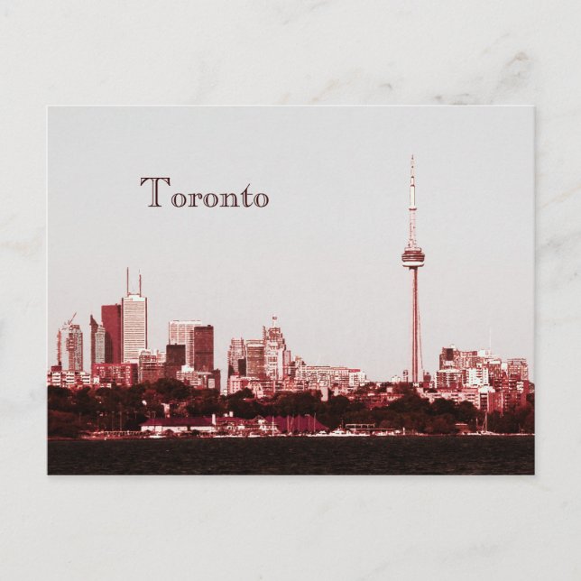 Toronto with CN tower skyline postcard (Front)