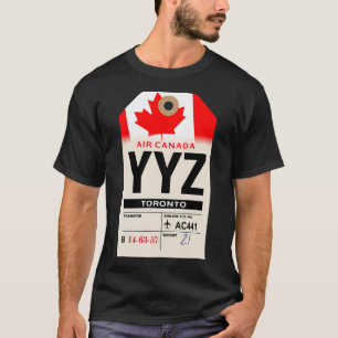 Toronto (Yyz) Ontario Canada Airline Luggage Tag T-Shirt