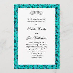 Torqouise Wedding Invitation Template
