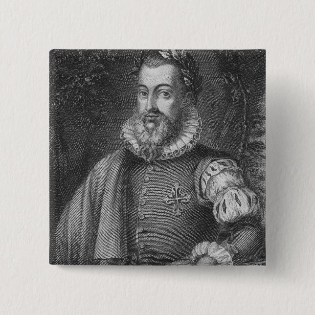 Torquato Tasso 15 Cm Square Badge (Front)