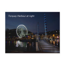 Torquay harbor at night