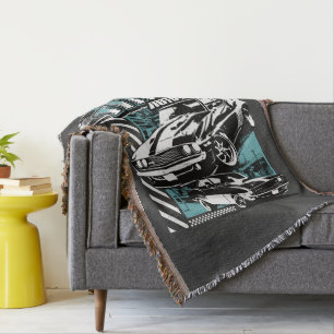 TORQUE TITANS AUTOWORKS - USA LEGEND CARS THROW BLANKET