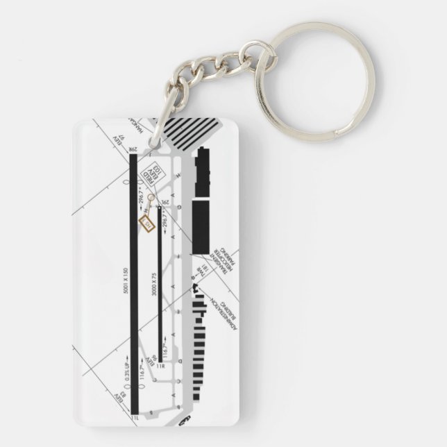 Torrance Airport chart / taxi diagram  Keychain (Back)