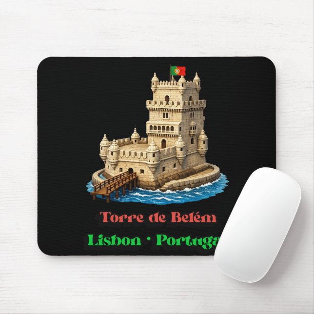 Torre De Belem Mouse Pad (With Mouse)