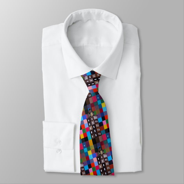 Torre de Hércules Abstract Painting by Alfred Fox Tie (Tied)