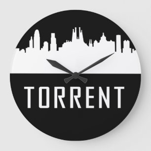 Torrent cities of Spain Large Clock