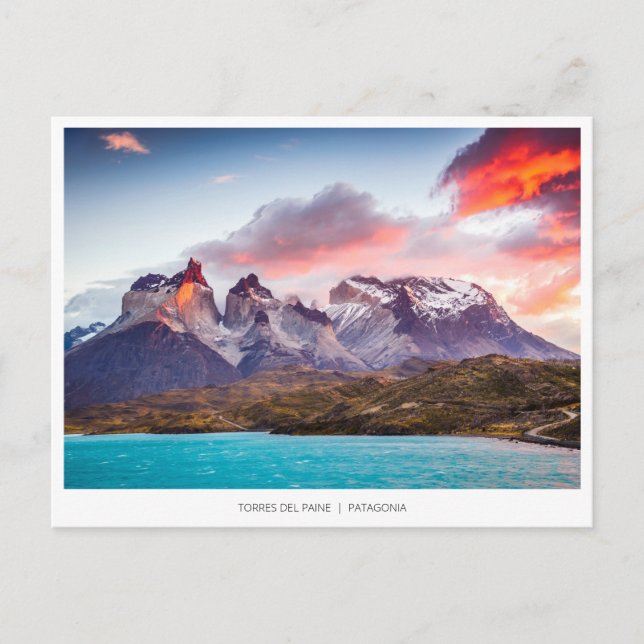 Torres del Paine, Chile Holiday Postcard (Front)