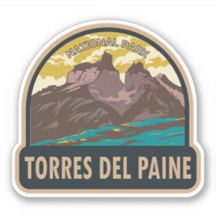 Torres del Paine National Park Chile Art Vintage
