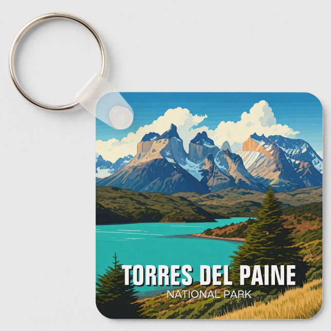 Torres Del Paine National Park Chile Key Ring (Front)
