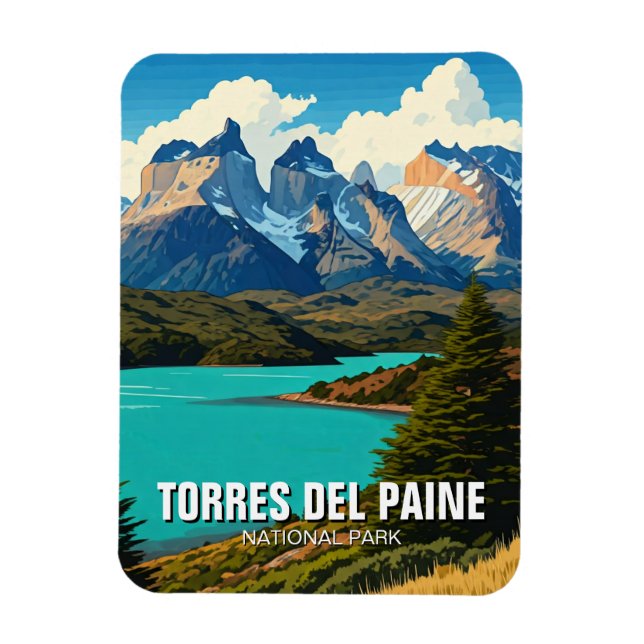 Torres Del Paine National Park Chile Magnet (Vertical)
