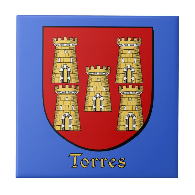 Torres Family Shield Ceramic Tile (Front)