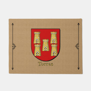 Torres Historical Shield on Cobblestone Doormat