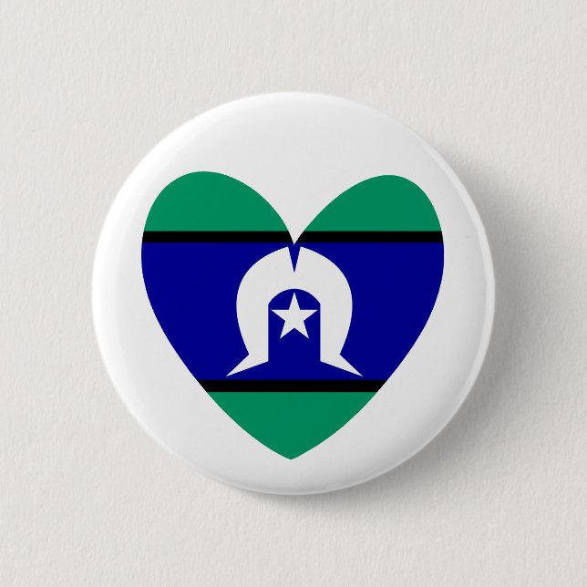 Torres Strait Islanders heart 6 Cm Round Badge (Front)