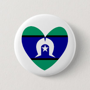 Torres Strait Islanders heart 6 Cm Round Badge