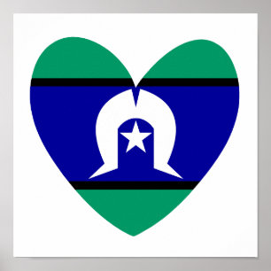 Torres Strait Islanders heart Poster