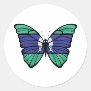 Torres Strait Islands Butterfly Classic Round Sti Sticker