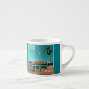 Torrevieja in Orange and Turqoise Espresso Cup