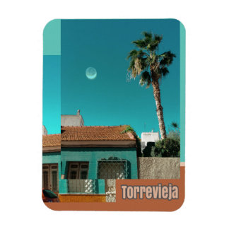 Torrevieja in Orange and Turqoise Magnet