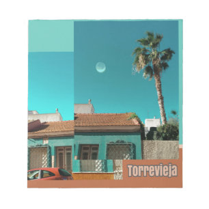 Torrevieja in Orange and Turqoise Notepad