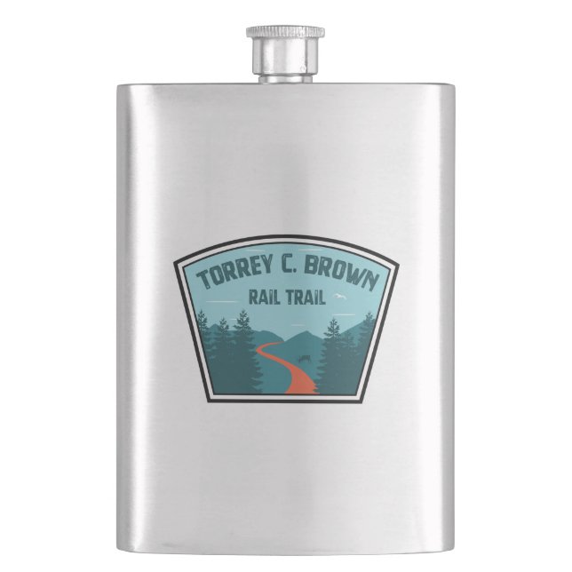 Torrey C. Brown Rail Trail Maryland Hip Flask (Front)
