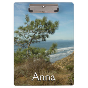 Torrey Pine and California Coastline Landscape Clipboard