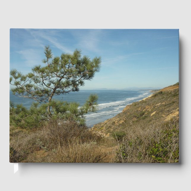 Torrey Pine and California Coastline Landscape Guest Book (Front)