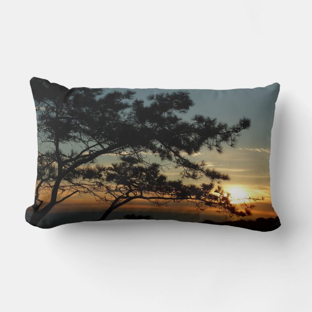 Torrey Pine Sunset I California Landscape Lumbar Cushion (Front)