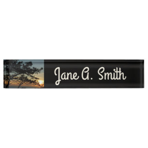 Torrey Pine Sunset I California Landscape Nameplate