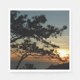 Torrey Pine Sunset I California Landscape Napkin