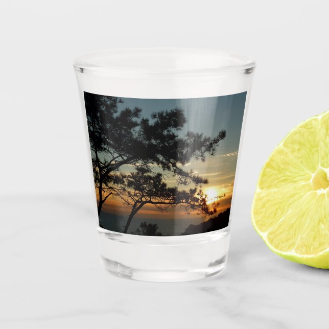 Torrey Pine Sunset I California Landscape Shot Glass (Front)