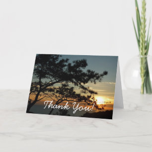 Torrey Pine Sunset I California Landscape Thank You Card