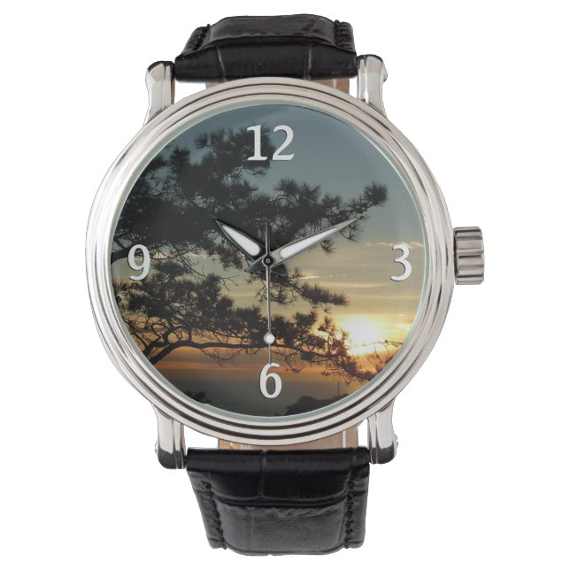 Torrey Pine Sunset I California Landscape Watch (Front)